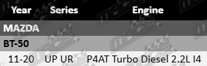 Standard Left Engine Mount for Mazda BT-50 UP UR P4AT Turbo Diesel 2.2L I4