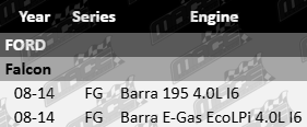 Mace M80 Differential Kit for Ford Falcon FG Barra 195 E-Gas Ecolpi 4.0L I6 - Performance Upgrade for Enhanced Power Delivery