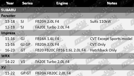 Standard rear engine mount to suit Subaru FB20A FA20E FB16A FB20 FB20C FB16 turbo 1.6L 2.0L F4 engines