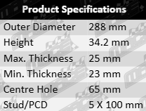 ULTIMA front vented disc brake rotor set to suit Audi A1 8X CHZB 1.0L I3 turbocharged engine, 288mm outer diameter, 1ZG fitment – premium replacement rotors for improved front braking performance