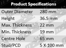 ULTIMA front vented disc brake rotor set for Volkswagen Bora 1J AUE BDE 2.8L V6 with 288mm diameter – suits 1LR, 1LS, 1ZP, 1ZM