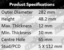 Rear Solid Disc Brake Rotors for Skoda BVY BWA CCZA BMN CEGA CDAA CJSA CHHB CJXA BMP CFFB CFGB I4