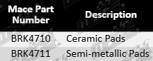 "ULTIMA FRONT CERAMIC BRAKE PAD SET TO SUIT MG NSE 1.5L I4"
