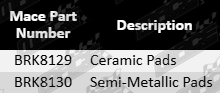 Ultima rear ceramic brake pad set for Audi C5 D2 D3 B7 B6 3.7L 4.1L 4.2L V8