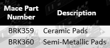 Ultima rear brake pad set for Peugeot 308 EB2DTS 1.2L I3 hatchback