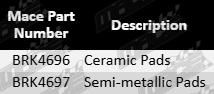 ULTIMA front ceramic brake pad set for Holden RC RA models with Y24SE 4JH1-TC 4JJ1-TCX turbo diesel engines