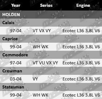 Mace fuel injectors set for Holden Ecotec 3.8L V6 models VT to VU