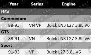 Ultima front brake pad set for HSV Buick LN3 L27 3.8L V6 with Girlock caliper