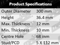 Ultima Rear Solid Disc Brake Rotor Set compatible with Audi AUK CALA CAMA CGKA CLAB CCWA CDUC CMUA CHVA CDUD CLAA CRTE CGQB CGWD CGWB CALB CTVA CGWC V6 – High-Performance Rear Brake Rotors