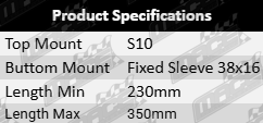 Pair of Ultima Front Gas Shock Absorbers to suit Toyota Hilux LH113R RZN169R RZN174R LN167R LN172R KZN165R 3RZ-FE 3L 5L 5L-E 1KZ-TE