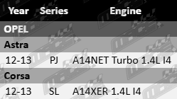 AJUSA cylinder head bolt set to suit Opel A14NET A14XER 1.4L turbocharged inline 4 engine