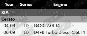 Pair of Ultima front gas shock absorbers to suit Kia Cerato LD G4GC D4FB turbo diesel 1.6L 2.0L I4