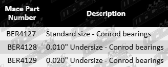 ACL conrod bearing set for Mercedes-Benz YS23DDT YS23DDTT 2.3L I4