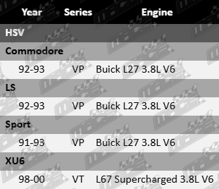 ACL Race Series performance main end bearing set for HSV Buick L27 L67 supercharged 3.8L V6 engine