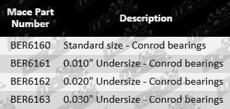 Conrod bearings for Toyota Land Cruiser HZJ73R HZJ75R HZJ105R 1HZ 1HD-FTE 4.2L I6