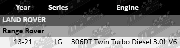 Platinum exhaust manifold gasket set for Land Rover Range Rover LG 306DT twin turbo diesel 3.0L V6 engine