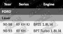 Platinum rocker cover gasket for Ford Laser KF KH KJ with BPZE BPT 1.8L turbo I4 engine