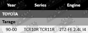Platinum rocker cover gasket for Toyota Tarago TCR10R and TCR11R with 2TZ-FE 2.4L I4 engine