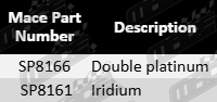 Set of 8 Mace double platinum spark plugs for Ford FG T3 Windsor Boss 290 V8