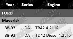 Ultima front wheel bearing kit for Ford Maverick DA TB42 TD42 4.2L I6