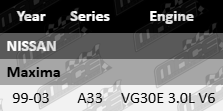 Ultima front wheel bearing kit for Nissan Maxima A33 VG30E 3.0L V6
