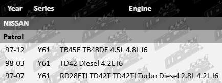 Ultima front wheel bearing kit for Nissan Patrol Y61 2.8L 4.2L 4.5L 4.8L I6