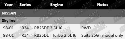 Ultima front wheel bearing kit for Nissan Skyline R34 RB25DE RB25DET 2.5L I6