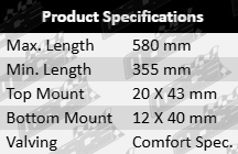 Ultima rear shock absorbers for Mazda BT-50 3.0L turbo diesel UN WEAT