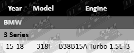 Ultima rear wheel bearing kit 2 pack for BMW 3 Series 318i B38B15A 1.5L turbo I3