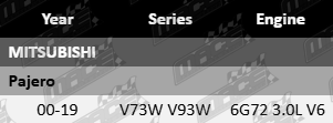 Ultima rear wheel bearing kit to suit Mitsubishi Pajero V73W V93W with 6G72 3.0L V6 engine