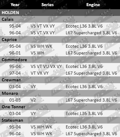Set of 12 Crow Cams valve springs for Holden VS–VY V2 WH WK Ecotec L36 L67 supercharged 3.8L V6 engines