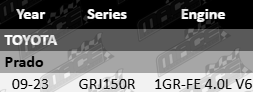 MACE intake manifold gasket set for Toyota 1GR-FE 4.0L V6 GGN and GRJ series