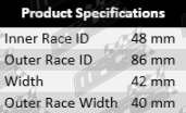 Ultima rear wheel bearing kit to suit Ford Falcon BA BF FG with Barra I6 solid rear axle