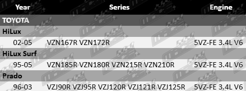Platinum intake manifold gasket for Toyota 5VZ-FE 3.4L V6 engines VZN and VZJ series