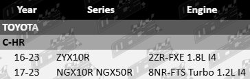 ultima-front-brake-pad-toyota-c-hr-zyx10r-ngx10r-ngx50r-2zr-fxe-8nr-fts-BRK4842-BRK4843-VFG