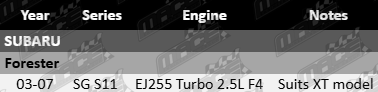 Ultima front right gas shock absorber to suit Subaru Forester SG S11 EJ255 XT turbo 2.5L F4