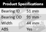 Pair of Ultima front wheel bearing kits to suit Honda with K24A, K24Z1, K24Z9, R20A5, K24A6, K24Z2, L15BG, N16A4 and N22B4 Turbo Diesel I4 engines