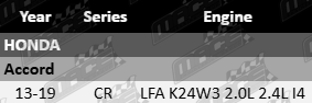 ULTIMA front wheel bearing Honda Accord CR LFA K24W3 2.0L 2.4L I4