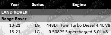 Ultima front wheel bearing kit for Land Rover Range Rover LG 448DT 508PS 4.4L 5.0L V8