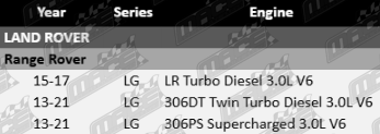 Ultima front wheel bearing to suit Land Rover Range Rover LG LR 306DT 306PS twin turbo diesel supercharged 3.0L V6