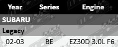 Ultima rear gas shock absorber to suit Subaru Legacy BE EZ30D 3.0L F6