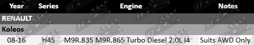 2 X Ultima rear wheel hub and bearing assembly set for Renault Koleos H45 AWD 2.0L turbo diesel