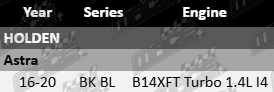 AJUSA Rocker Cover Gasket Set to suit Holden Astra BK BL B14XFT Turbo 1.4L I4 Engine Replacement Parts