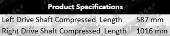 OEM-style front left and right CV drive shafts suitable for Jeep Grand Cherokee WG ENF 2.7L I5 turbo diesel