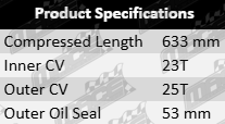 Left CV Drive Shaft to suit Ford Focus LR EYDE 1.8L I4 Manual Transmission – Front Left CV Axle Replacement