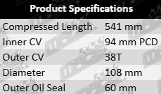 Pair of front CV drive shafts compatible with Holden Cruze YG M15A 1.5L I4 manual transmission models