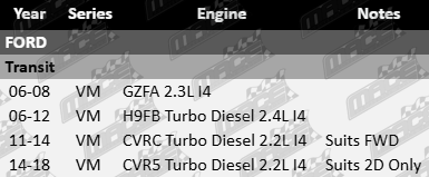 Ultima front ceramic brake pad set for Ford Transit VM GZFA H9FB CVRC CVR5 turbo diesel 2.2L 2.3L 2.4L I4