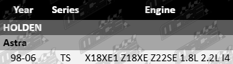 Ultima front right gas shock absorber to suit Holden Astra TS X18XE1 Z18XE Z22SE 1.8L 2.2L I4