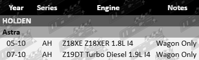 Ultima rear gas shock absorber for Holden Astra AH Z18XE Z18XER Z19DT 1.8L 1.9L I4 Wagon