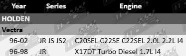 Ultima Rear Gas Shock Absorber to suit Holden Vectra JR JS JS2 C20SEL C22SE C22SEL X17DT Turbo Diesel 1.7L 2.0L 2.2L I4